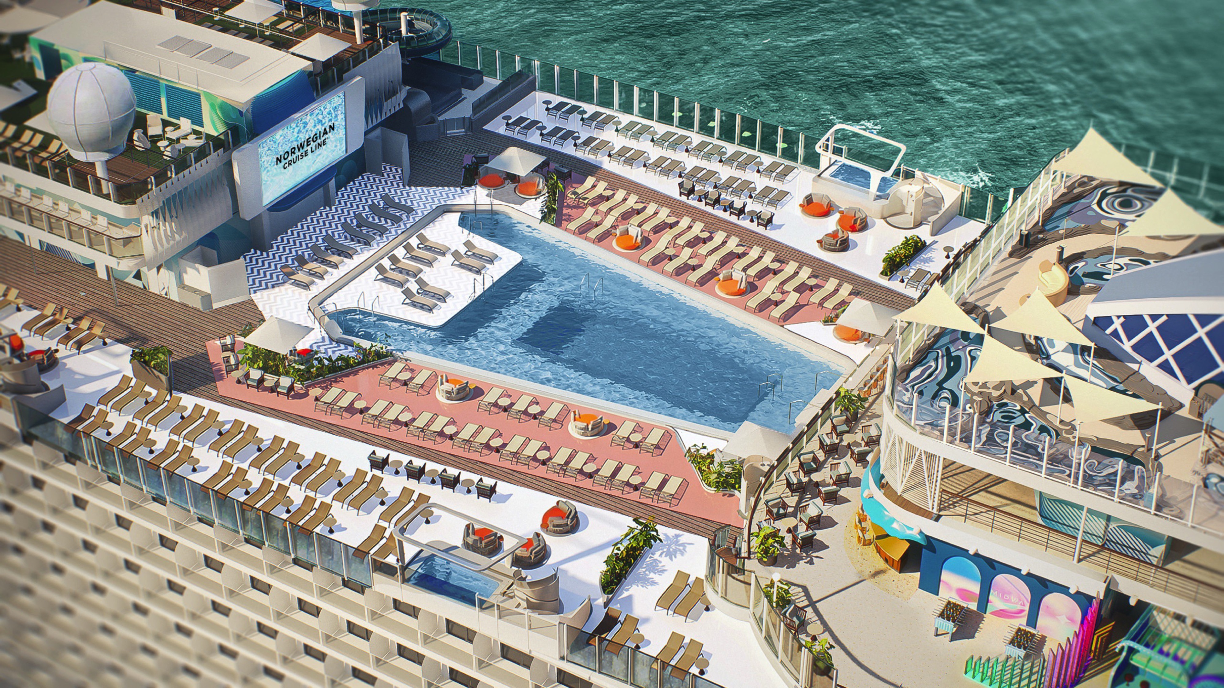 Norwegian Bella: Expanded Pool Deck